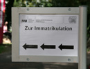 Schild Immatrikulation
